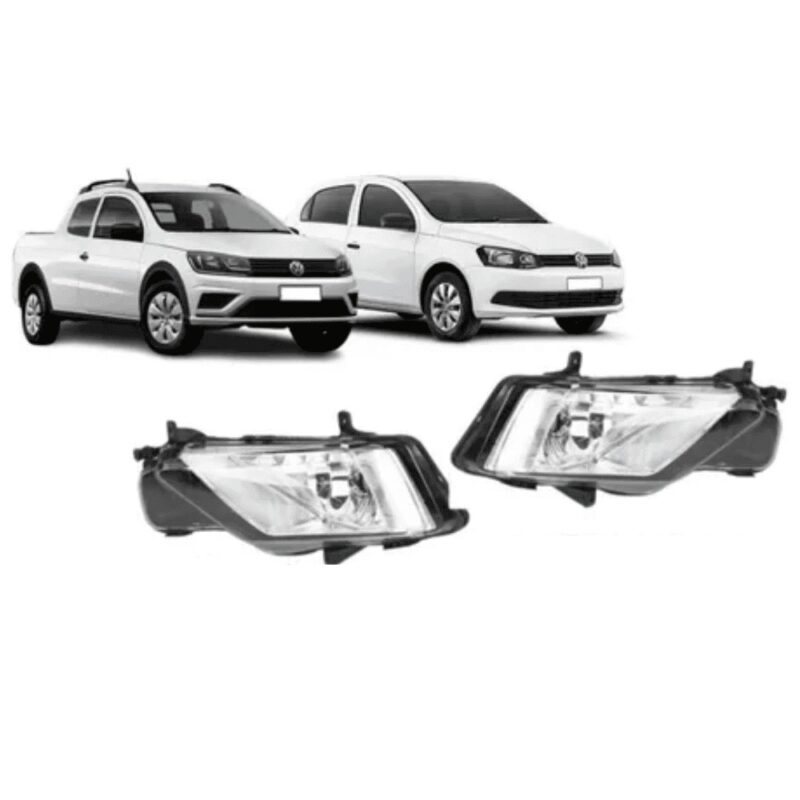 Kit Farol de Milha Neblina Saveiro Robust Trendline 16-20 Gol Track G8 17-21
