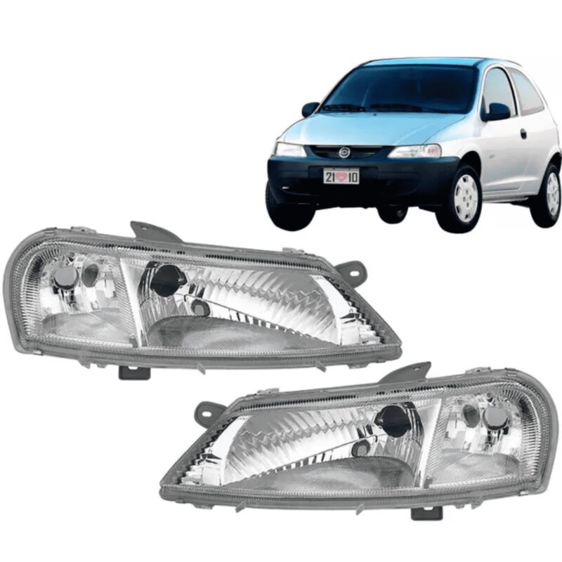 Farol Principal Chevrolet Celta 2000 a 2006 Lente Lisa