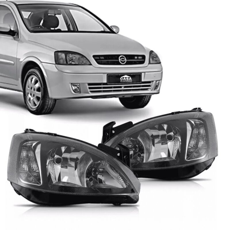 Farol Principal Corsa 2008 a 2012 / Montana 2008 a 2011 Máscara Negra